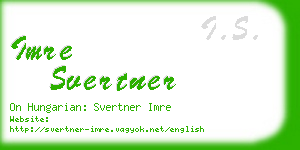 imre svertner business card